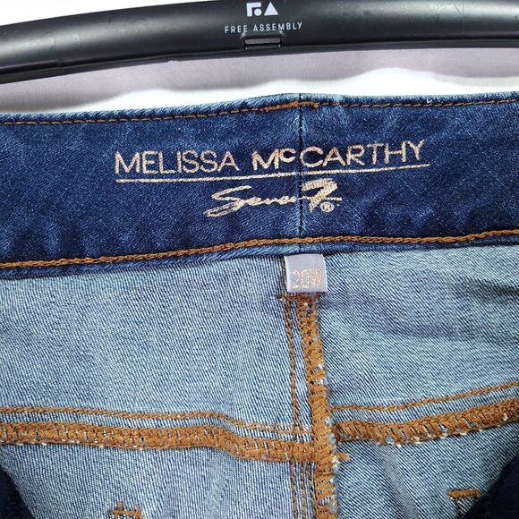 Melissa McCarthy Seven7 Skinny Jeans Size 20W Paint Splatter Embroidered - Picture 7 of 15